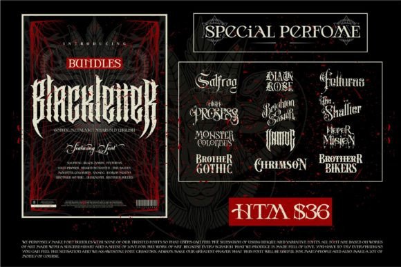 Bundles Blackletter: A Dramatic Font Collection