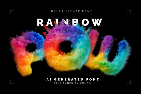 Discover Rainbow Pow: Vibrant Smoky Typography
