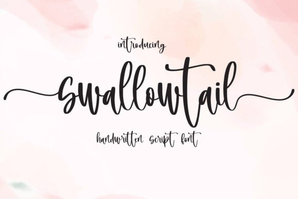 Discover the Heartfelt Charm of the Swallowtail Font