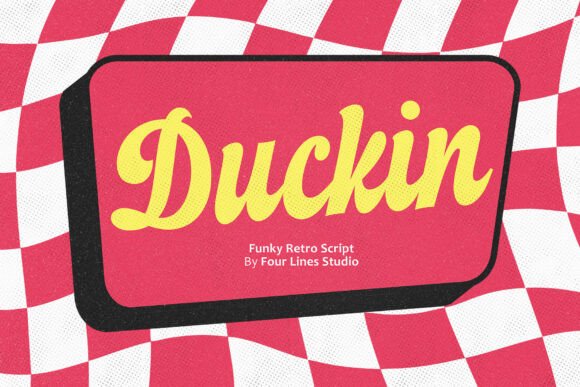 Duckin: A Retro Script Font with Bold, Groovy Appeal