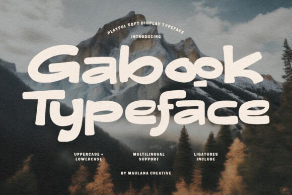 Gabook: A Warm and Creative Display Typeface