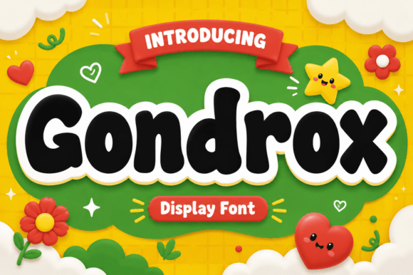 Gondrox: The Joyful, Bubbly Display Font for Creative Projects