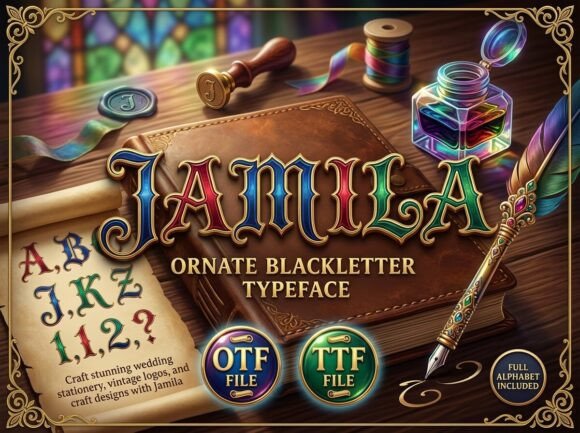 Jamila: Gothic Elegance for Modern Design