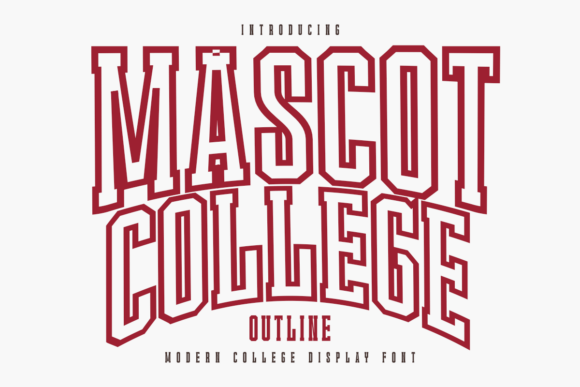 Mascot College Outline: Bold Varsity Spirit for Modern Design