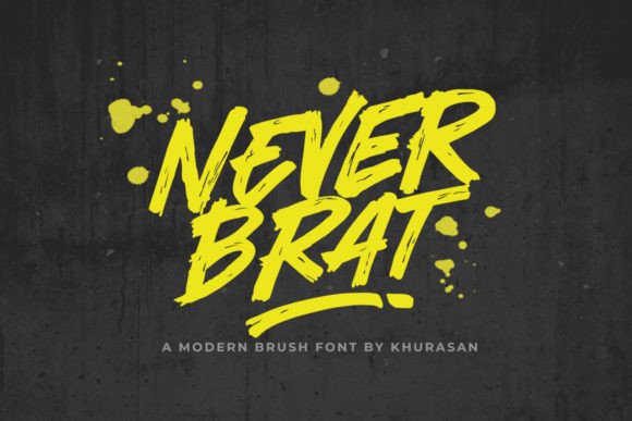Never Brat: A Modern Brush Font for Bold Designs