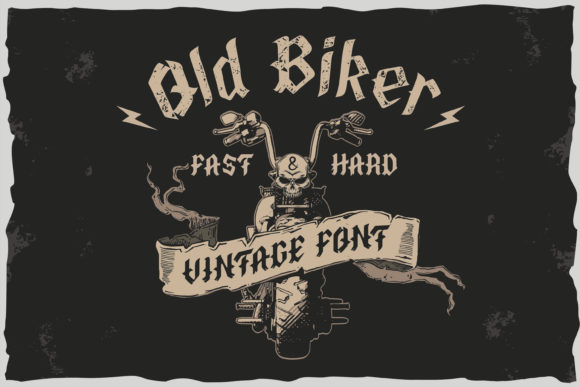 Old Biker: A Bold Blackletter Font for Vintage Designs
