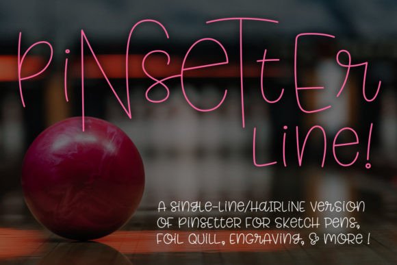 Pinsetter Line: A Modern Single-Line Font for Crafters