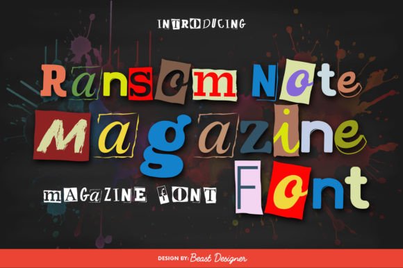 Ransom Note Magazine Font: Bold, Edgy Typography