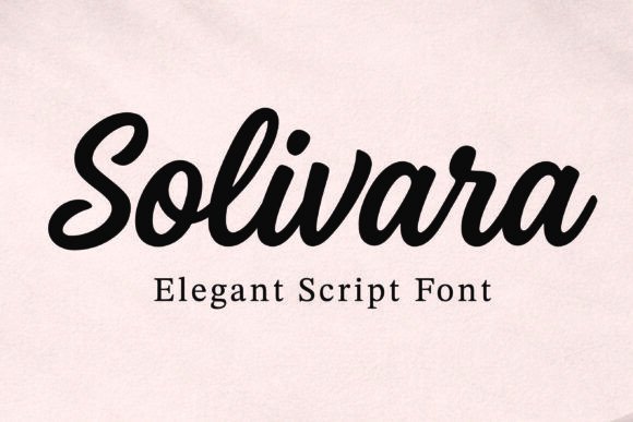 Solivara: Elegant Modern Script Font for Stylish Designs