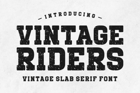 Vintage Riders: A Bold Slab Serif for Confident Design