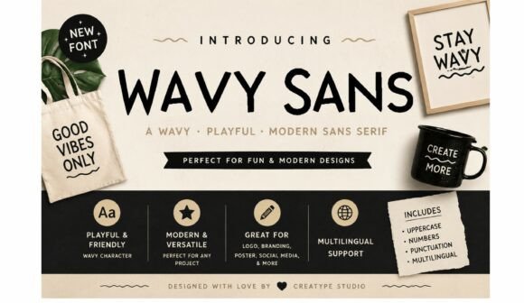 Wavy Sans: A Playful Font for Modern Designers